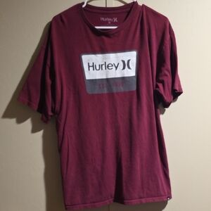 Hurley Men's Burgundy Graphic Tee